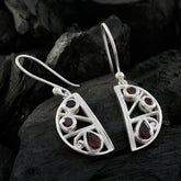 Camila Red Dangle Earrings India - Stylish Silver Design